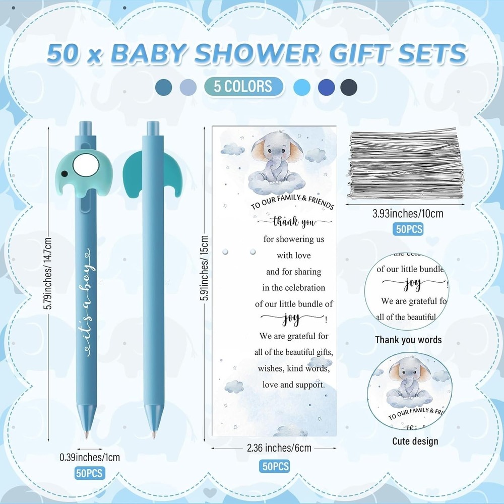 Elephant themed baby shower favors 40pcs "It's A Boy" - Picture 3 of 3